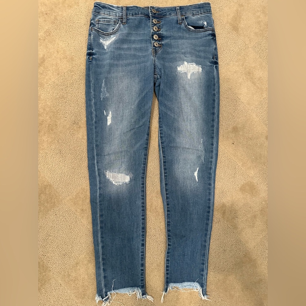 Distressed Blue Women's Jeans